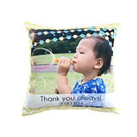 実況者ホワイト　両面プリントクッション ネーム入り 写真入れ 漫画風 顔絵 プリント 抱き枕 クッション